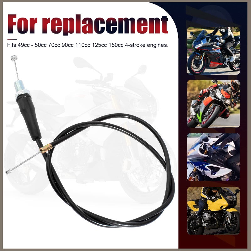 QAZAKY Black Throttle Cable for 49cc 50cc 70cc 90cc 110cc 125cc 140cc 150cc 4-stroke Engine ATV Quad Scooter Go Kart Moped Chopper Pit Dirt Mini Bike XR50 CRF50 XR70 CRF70 XR80 CRF80 Z50R TTR SSR SDG - Image 5